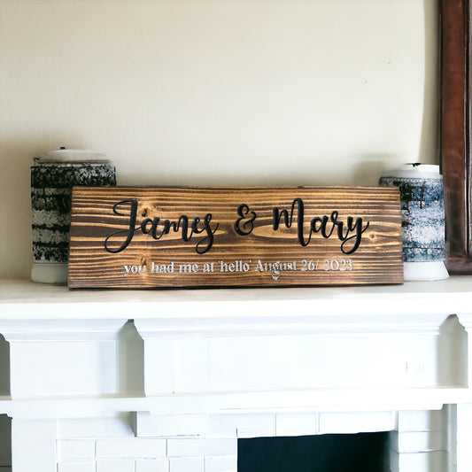 Personalized Name Sign | Quote | Rustic Decor For Living Room | Christmas Gift For Family | Couples